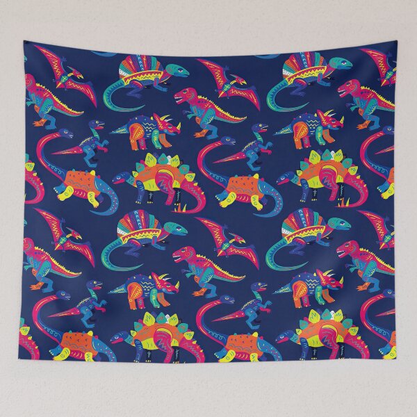 Item preview, Colorful Rainbow Style Dinosaur Seamless Pattern, Dinosaur Seamless Pattern Design designed and sold by graphic-genie.