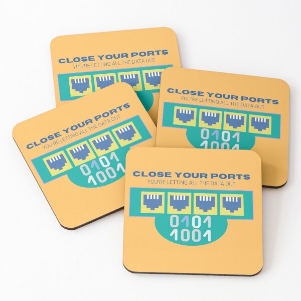 Item preview, Close Your Ports | Geeky Cybersecurity Breach Design designed and sold by GeekFlex.