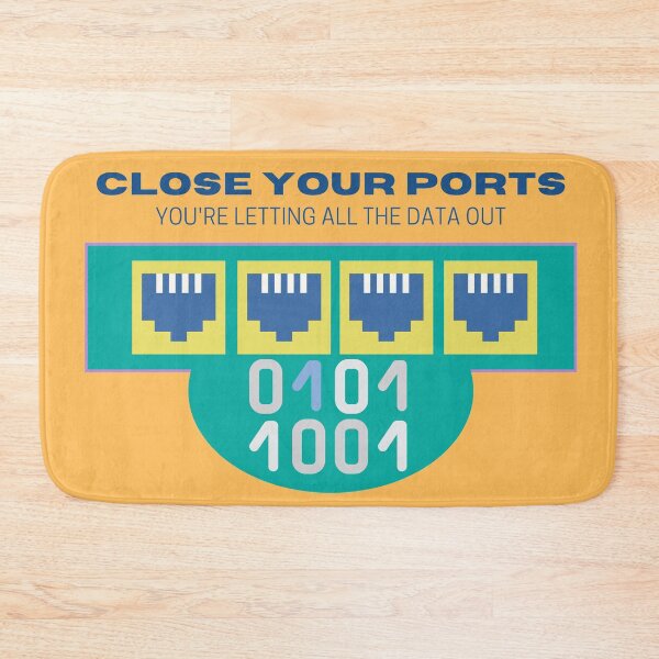 Item preview, Close Your Ports | Geeky Cybersecurity Breach Design designed and sold by GeekFlex.