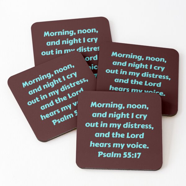 Artikelvorschau, Bible Verse Psalm 55:17 entworfen und verkauft von Prayingwarrior.