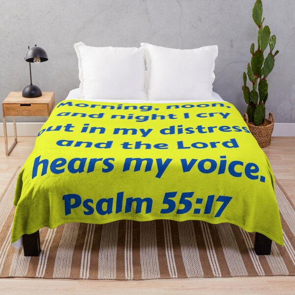 Artikelvorschau, Bible Verse Psalm 55:17 entworfen und verkauft von Prayingwarrior.