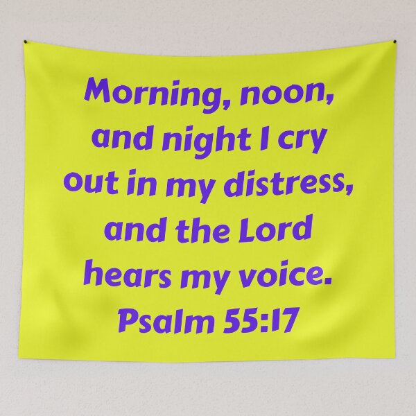 Item preview, Bible Verse Psalm 55:17 designed and sold by Prayingwarrior.
