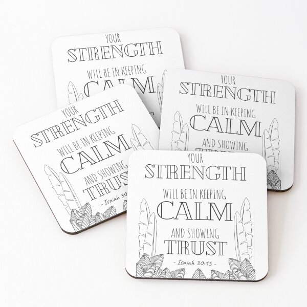 Item preview, Isaiah 30:15 Monochrome Art Print designed and sold by OnYourHeart.