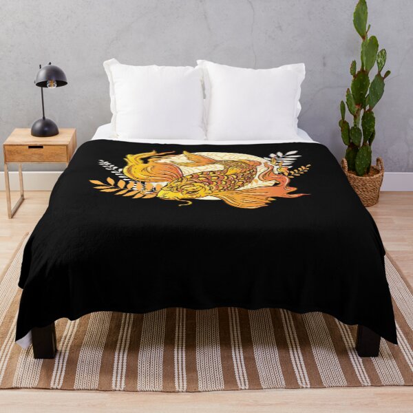 Item preview, Japanese Goldfish carp koi orange fish Ying Yang koi designed and sold by FalkDania.