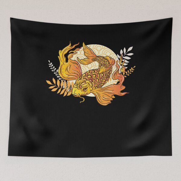 Item preview, Japanese Goldfish carp koi orange fish Ying Yang koi designed and sold by FalkDania.