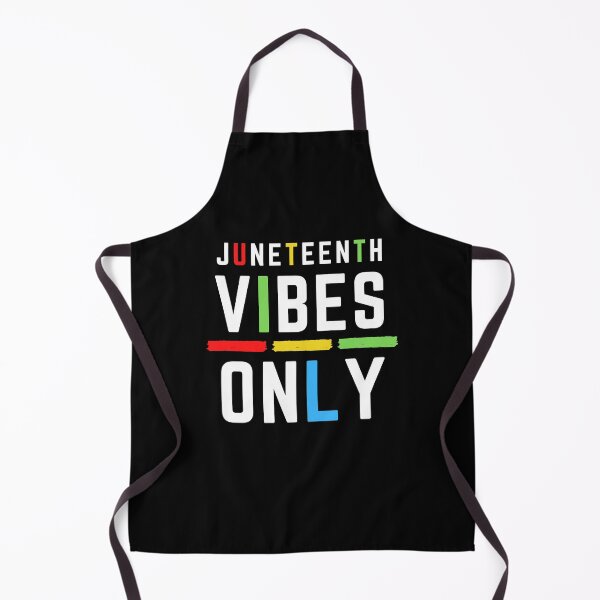 Aperçu de l'œuvre T-shirt Juneteenth Vibes Only Support noir en direct créée et vendue par GBB1995.