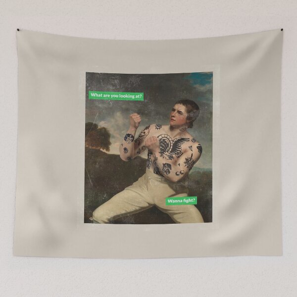 Item preview, What are you looking at? | Wanna fight? designed and sold by AladdinMktgs.