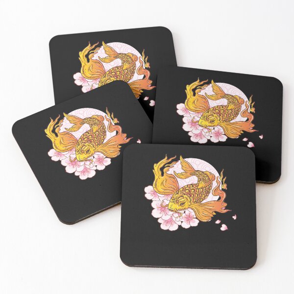 Artikelvorschau, Cherry Blossom Sakura Japanischer Goldfisch Koi Orange Koi entworfen und verkauft von FalkDania.