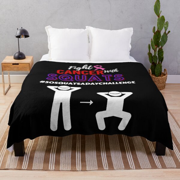 Item preview, Fight Cancer with Squats 50 a Day Challenge Silhouette designed and sold by Archer25.
