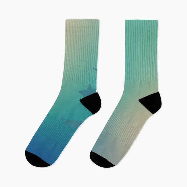 Item preview, Blend in Blue Crescent Moon and Star in Gradient Green/Blue Sky designed and sold by ShaunSandhu.