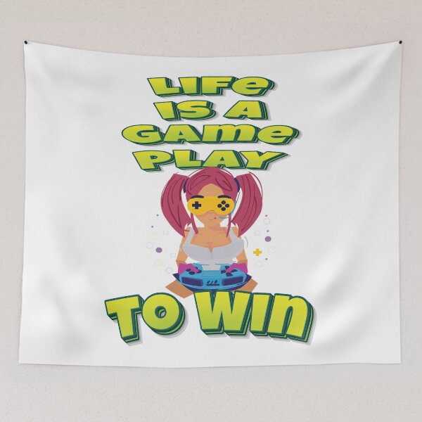 Item preview, Life Is A Game Play To Win designed and sold by WordsGamersUse.