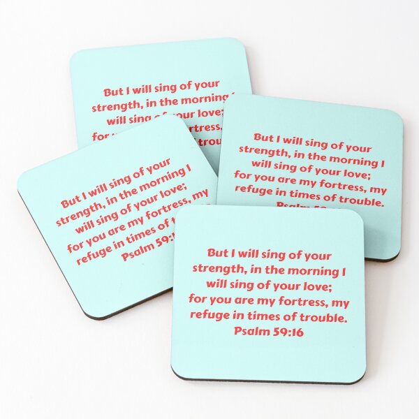 Item preview, Bible Verse Psalm 59:16 designed and sold by Prayingwarrior.