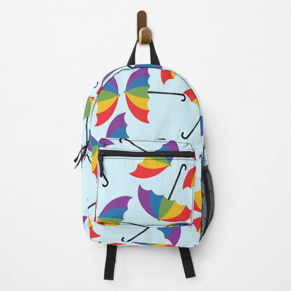 Item preview, Rainbow Umbrella on Blue Background designed and sold by kapotka.