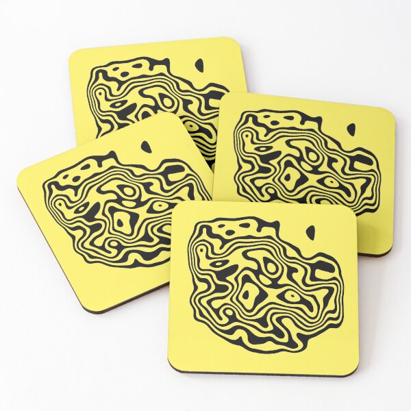 Item preview, Contour design - black and yellow designed and sold by rahilvalani.