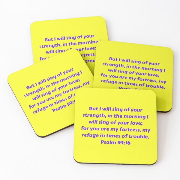 Item preview, Bible Verse Psalm 59:16 designed and sold by Prayingwarrior.