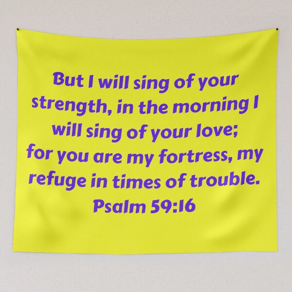 Item preview, Bible Verse Psalm 59:16 designed and sold by Prayingwarrior.