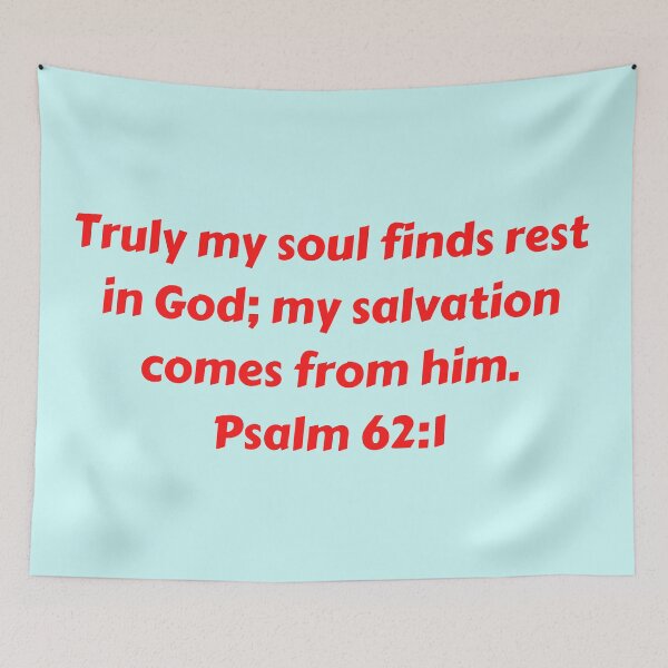 Artikelvorschau, Bible Verse Psalm 62:1 entworfen und verkauft von Prayingwarrior.