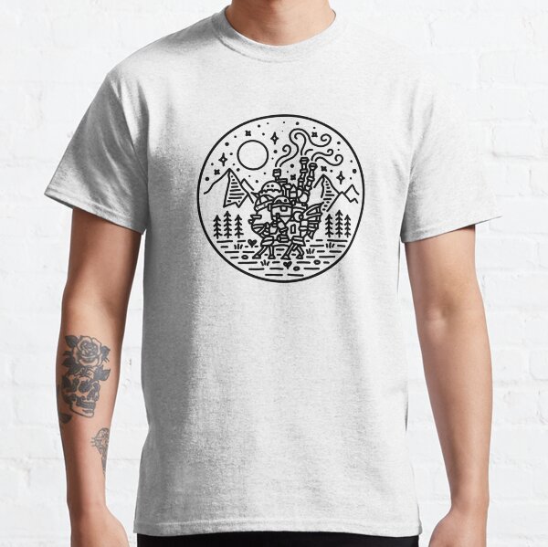 Howl's moving castle - black outline Classic T-Shirt