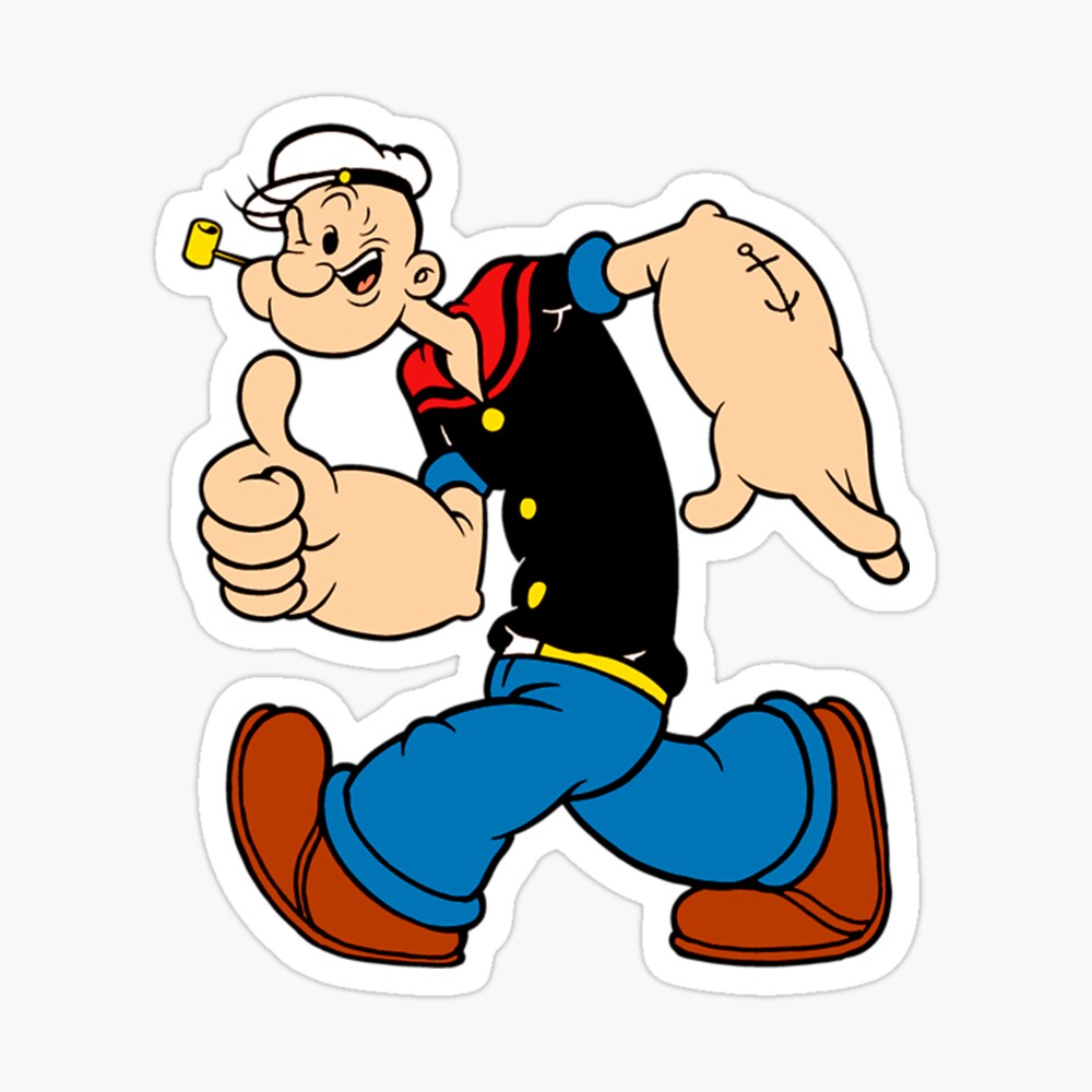 A winking popeye the sailor man