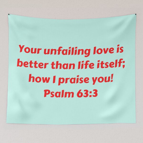Item preview, Bible Verse Psalm 63:3 designed and sold by Prayingwarrior.
