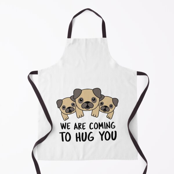 Item preview, we are coming to hug you. cute pugs designed and sold by foxcart.