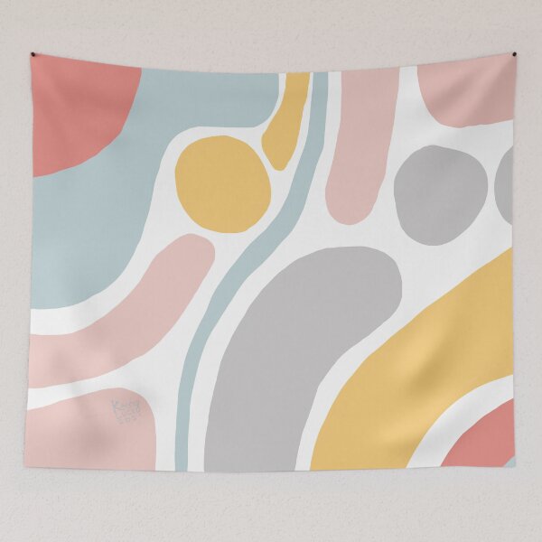 Item preview, Pastel Day abstract shapes designed and sold by KennyLucky.