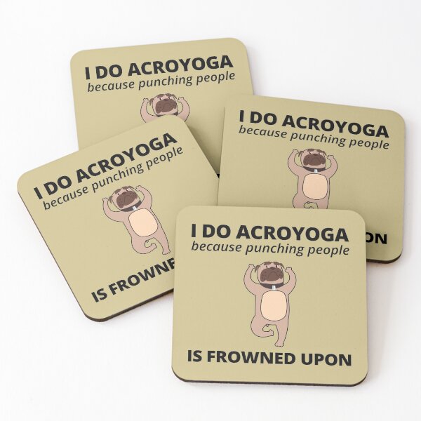 Item preview, Acroyoga Yoga Bulldog pet funny Saying designed and sold by CuteDesigns1.