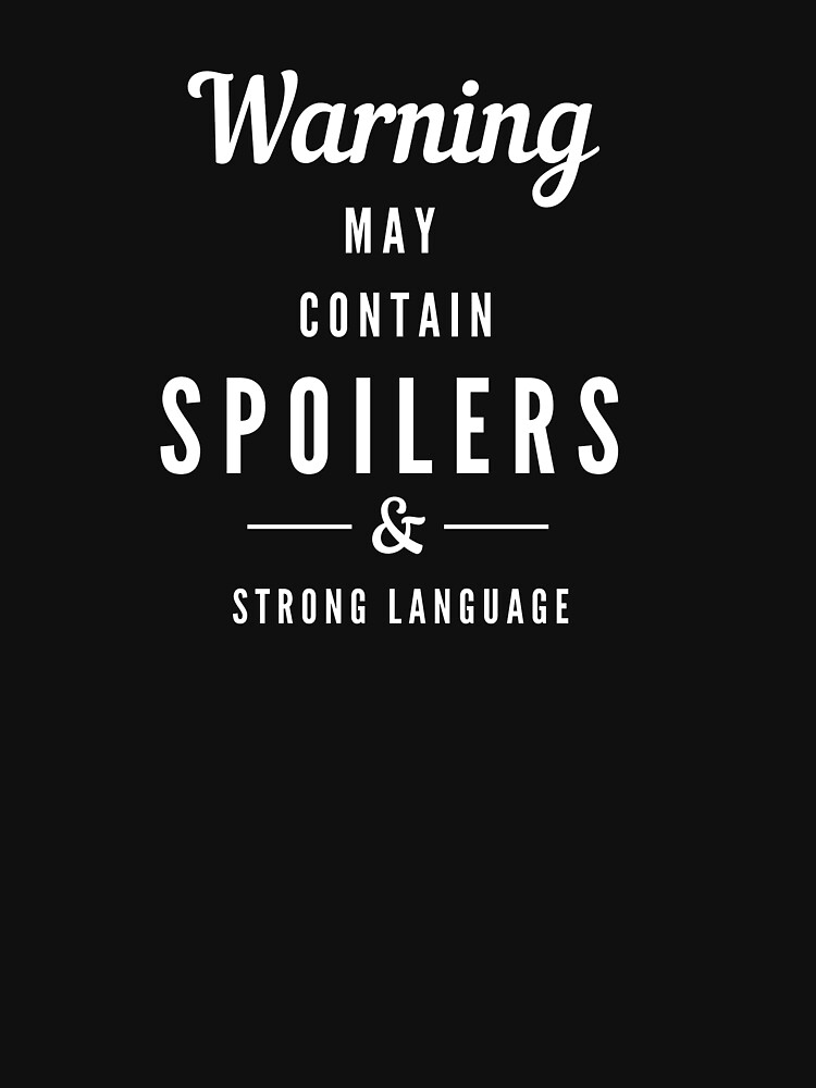 Thumbnail 7 of 7, Active T-Shirt, Warning: May Contain Spoilers Strong Language Cute Trendy Humorous Slogan Books Reading Writing designed and sold by LeopardPrintLDN.