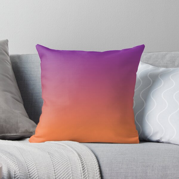 Orange and Purple Gradient Throw Pillow