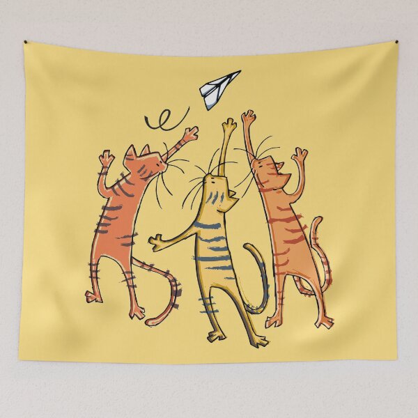 Item preview, Cats and Plane CREAM YELLOW designed and sold by TheChicken.