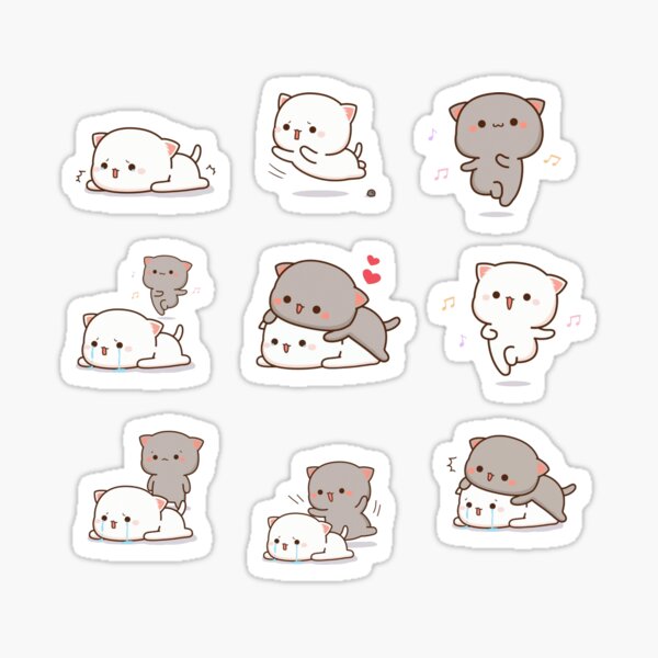 Mochi Pfirsich Katze Sticker Pack Sticker