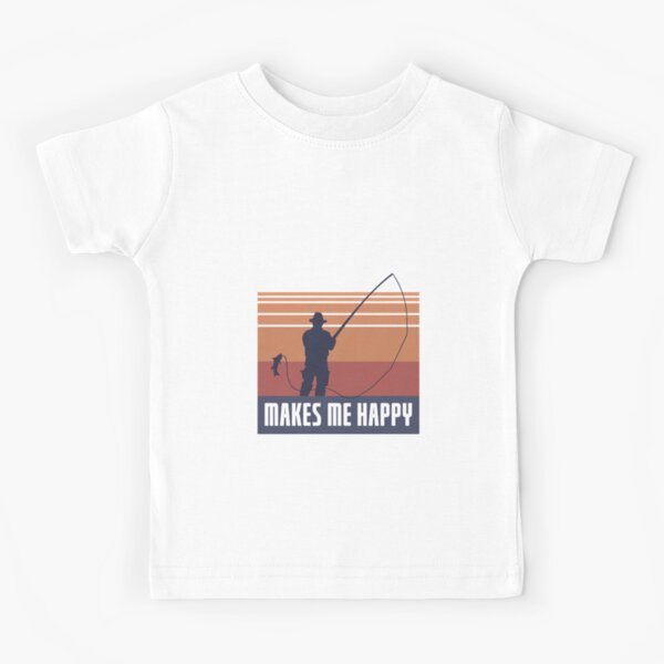 Fishing Makes Me Happy - Kids' T-Shirt