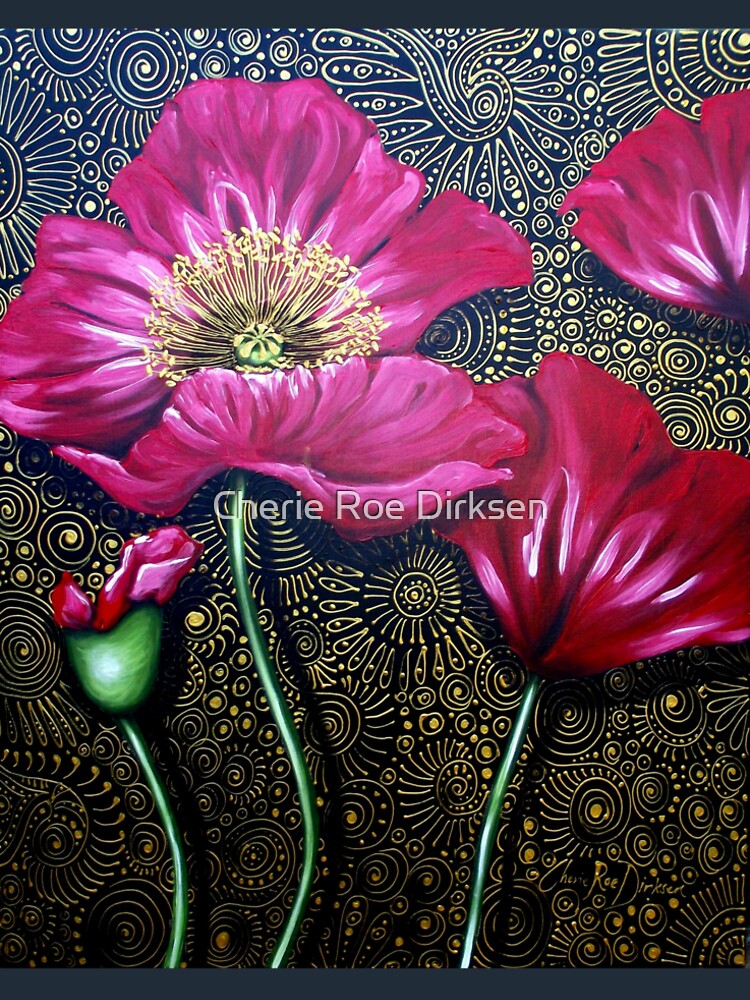 Thumbnail 6 of 6, Premium T-Shirt, Red Poppies designed and sold by Cherie Roe Dirksen.