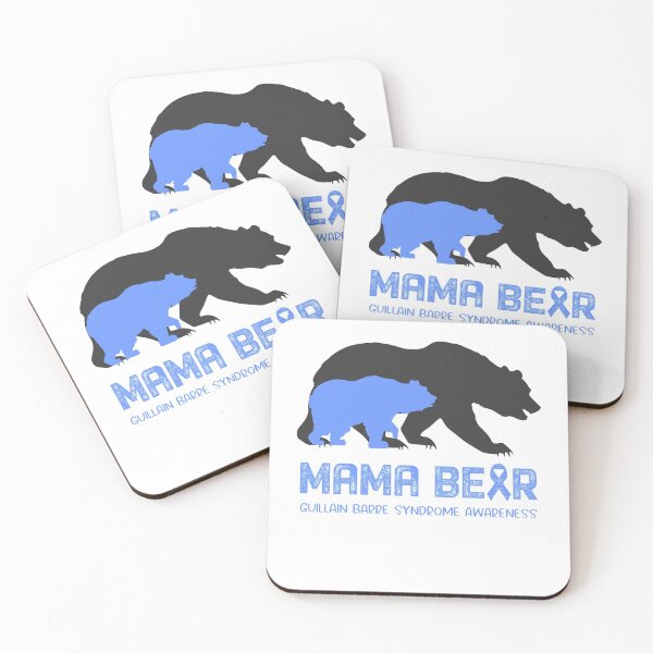 Aperçu de l'œuvre Sensibilisation au syndrome de Guillain Barre Mama Bear Support Syndrome de Guillain Barre créée et vendue par Victormoratalla.