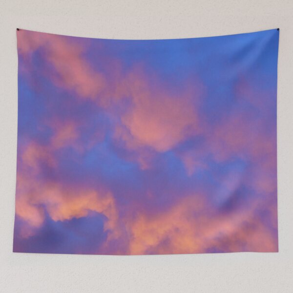 Item preview, glow pink orange blue background sky sunset sunsets beautiful scene capture clouds designed and sold by leiriin.