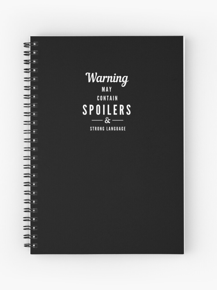 Thumbnail 1 of 3, Journal, Warning: May Contain Spoilers Strong Language Cute Trendy Humorous Slogan Books Reading Writing designed and sold by LeopardPrintLDN.