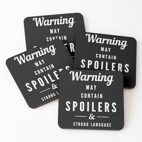 Item preview, Warning: May Contain Spoilers Strong Language Cute Trendy Humorous Slogan Books Reading Writing designed and sold by LeopardPrintLDN.