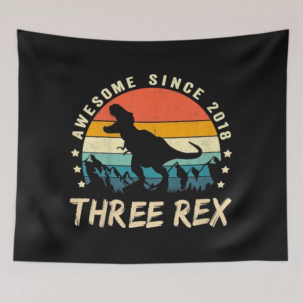 Item preview, Kids Three Rex 3rd Birthday Shirt Third Dinosaur 3 Year Old designed and sold by Oscar123412.