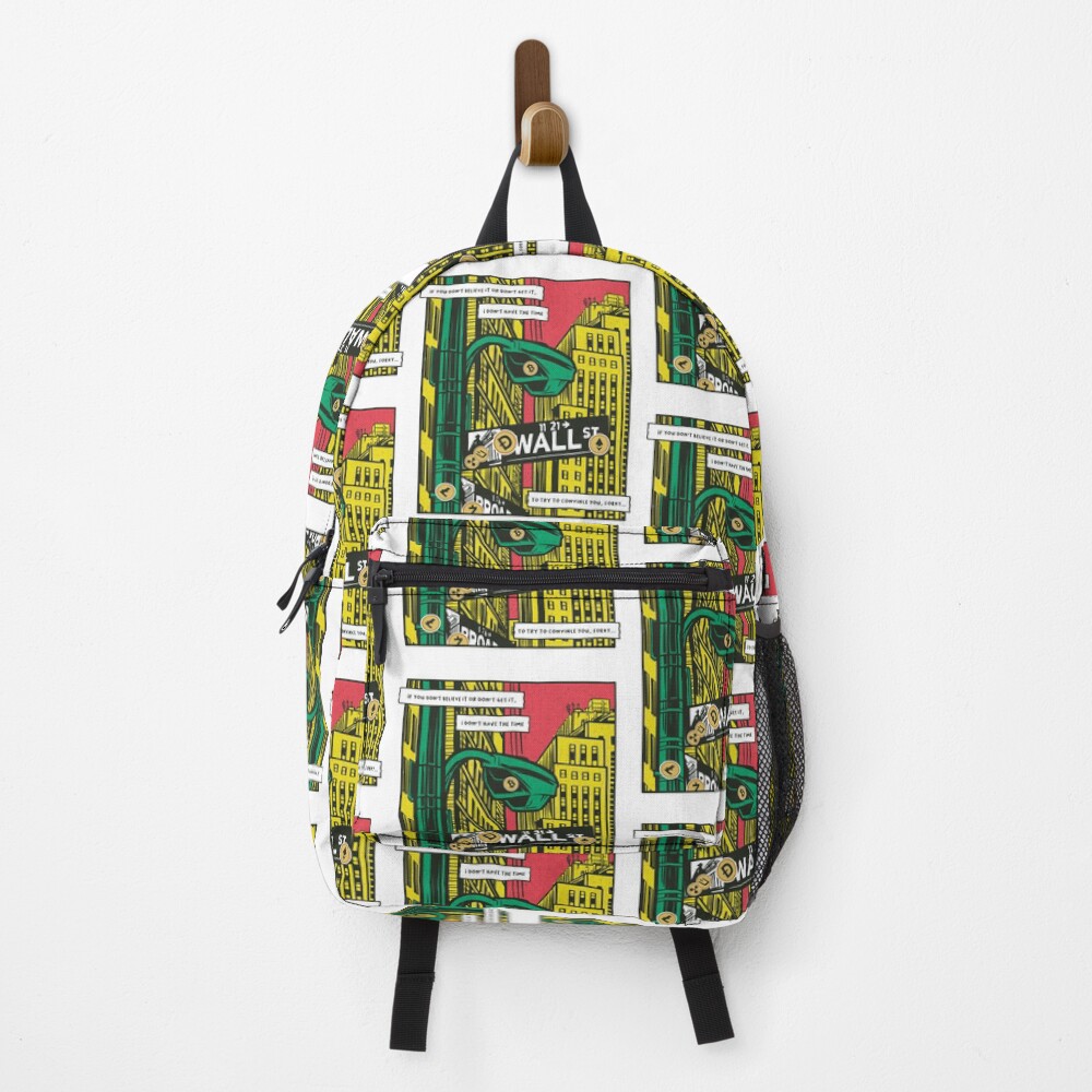 Vista previa del artículo con la obra «Mochila», diseñado y vendido por StickerChest.