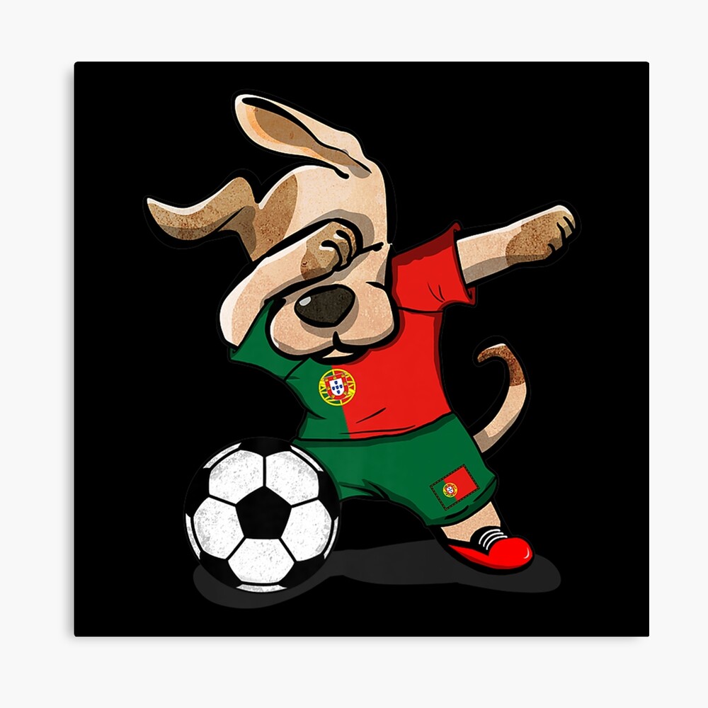 Funny Dabbing Dog Portugal Soccer Jersey