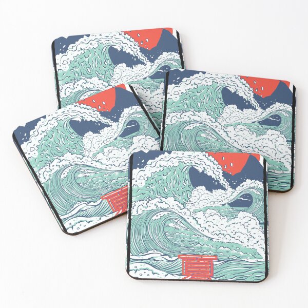 Item preview, Cute Japanese Surf Waves Summer Surfing Trip At The Beach designed and sold by MyPrintCharming.