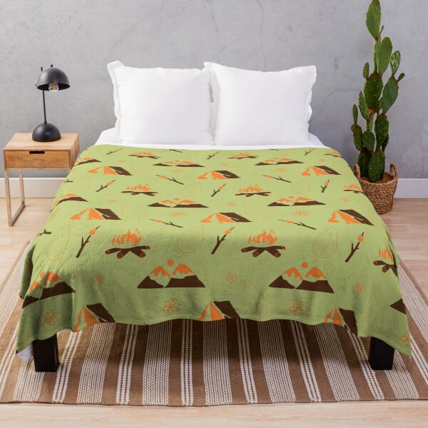 Item preview, Camping season seamless pattern designed and sold by CutieBlue.