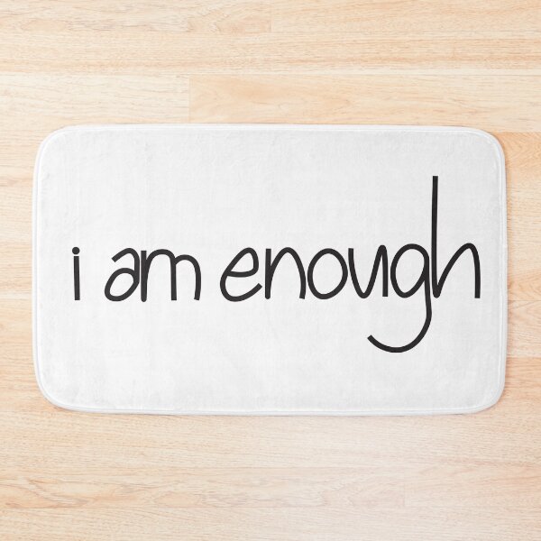 Item preview, I Am Enough Black Text Art designed and sold by lineartdesigns.