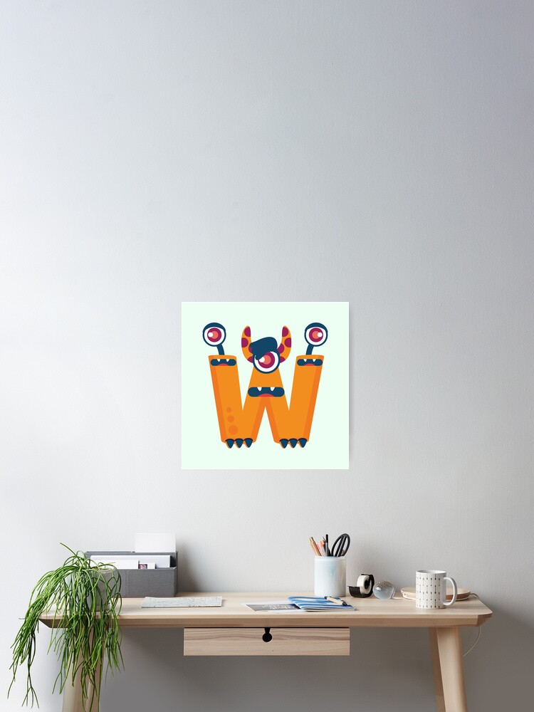 Imagen 2 de 3, Póster con la obra Monster ABC's (W), diseñada y vendida por StickerChest.