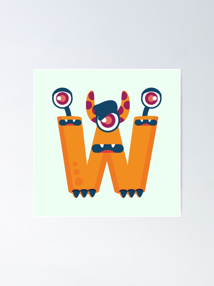 Imagen 1 de 3, Póster con la obra Monster ABC's (W), diseñada y vendida por StickerChest.