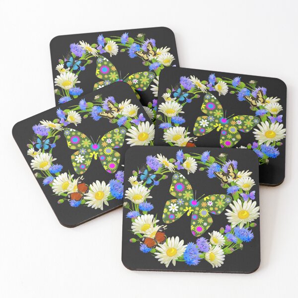 Item preview, Beautiful Multicolors Flowers And Butterflies designed and sold by BhavyaBathla.
