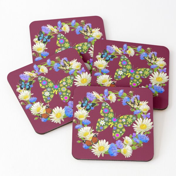 Item preview,  Beautiful Multicolors Flowers And Butterflies designed and sold by BhavyaBathla.