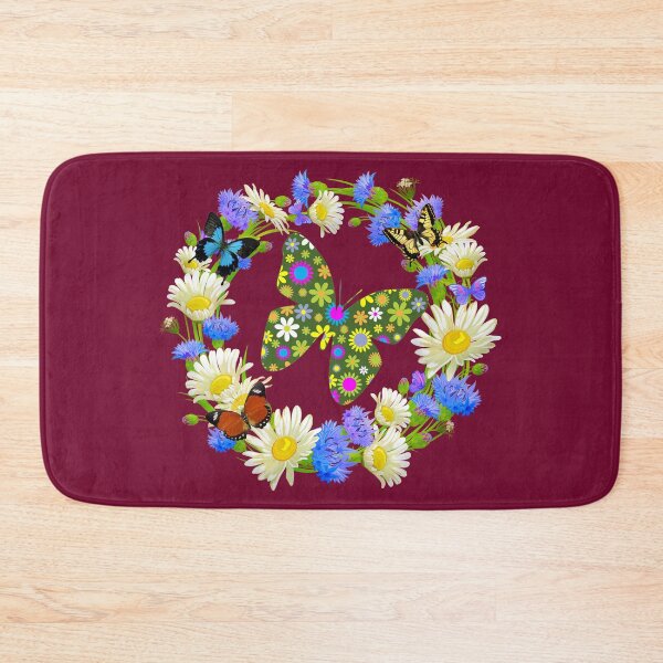 Item preview,  Beautiful Multicolors Flowers And Butterflies designed and sold by BhavyaBathla.
