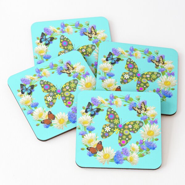 Item preview,   Beautiful Multicolors Flowers And Butterflies designed and sold by BhavyaBathla.