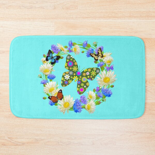 Item preview,   Beautiful Multicolors Flowers And Butterflies designed and sold by BhavyaBathla.